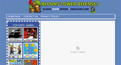 Desktop Screenshot of bloonstowerdefense5unblocked.com